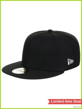 New Era 59FIFTY Fitted Flat Bill Baseball Cap Moisture Wicking Structured
